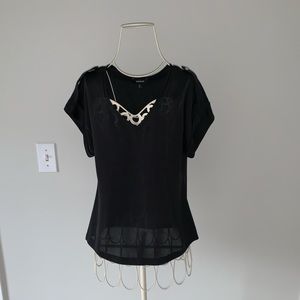 V-neck Silky Blouse
